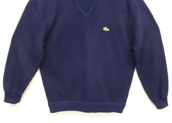 画像: 80'S IZOD LACOSTE アクリル Vネック ニット ネイビー USA製 (VINTAGE)