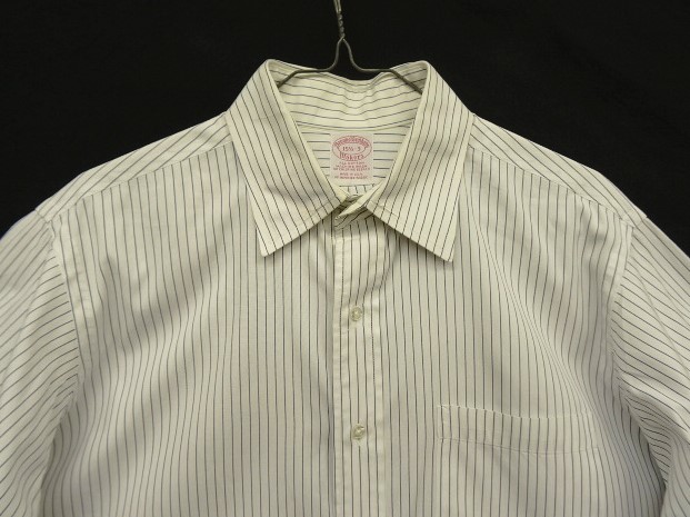 画像: 80'S BROOKS BROTHERS "MAKERS" オックスフォード ワイドカラーシャツ ストライプ USA製 (VINTAGE)