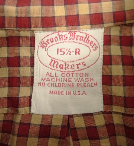 画像2: 70'S BROOKS BROTHERS "MAKERS" 6ボタン ポプリン BDシャツ チェック柄 USA製 (VINTAGE)