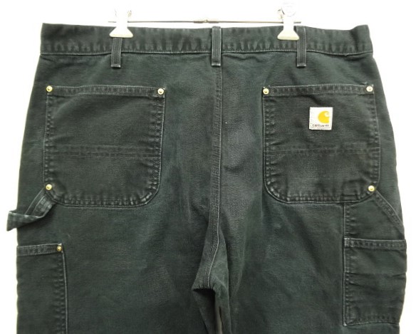 画像: 00'S CARHARTT ダック ダブルニーペインターパンツ フェードブラック W38L30 (VINTAGE)