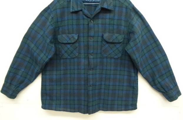 画像: 60'S PENDLETON "BOARD SHIRT" ウール オープンカラーシャツ チェック柄 USA製 (VINTAGE)