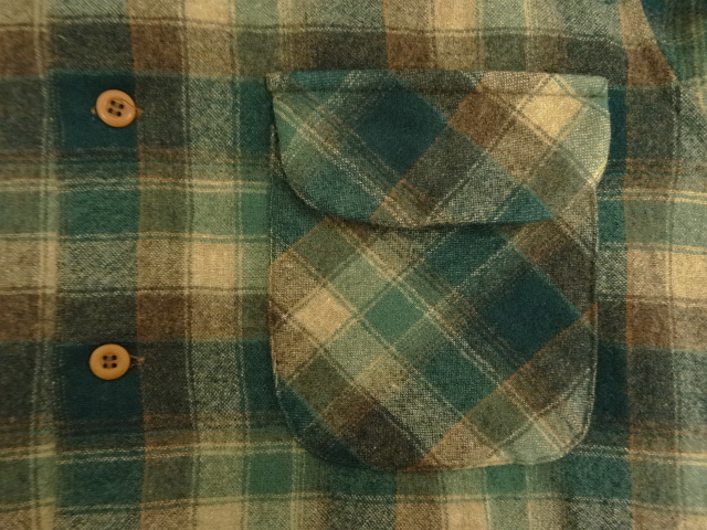 画像: 70'S PENDLETON "BOARD SHIRT" ウール オープンカラーシャツ チェック柄 USA製 (VINTAGE)