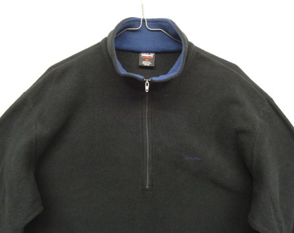 画像: 90'S PATAGONIA "CAPILENE" ハーフジップ フリースシャツ ブラック USA製 (VINTAGE)