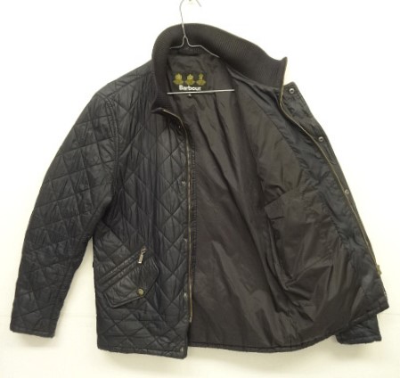 画像3: BARBOUR 3クレスト "CHELSEA RIB NECK" キルティングジャケット ブラック (VINTAGE)