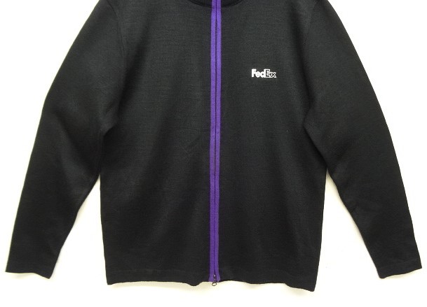 画像: 90'S FEDEX x STAN HERMAN ドライバーズニット ブラック/パープル (DEADSTOCK)