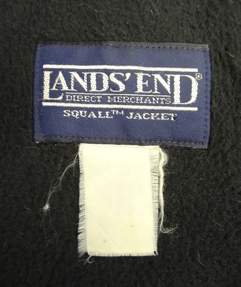 画像2: 90'S LANDS' END "SQUALL JACKET" 裏フリース ドリズラージャケット ブラック USA製 (VINTAGE)