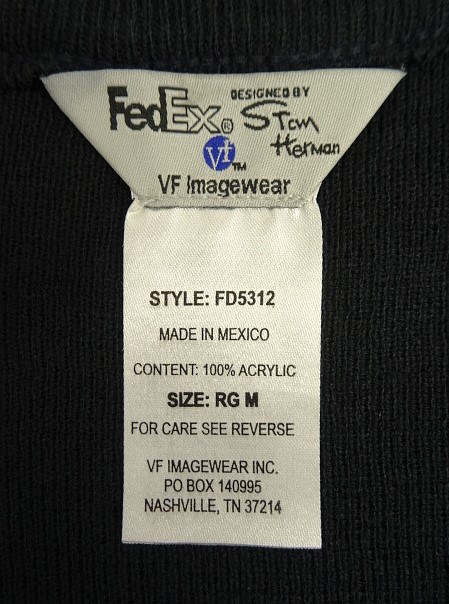 画像2: 90'S FEDEX x STAN HERMAN ドライバーズニット ブラック/パープル (DEADSTOCK)