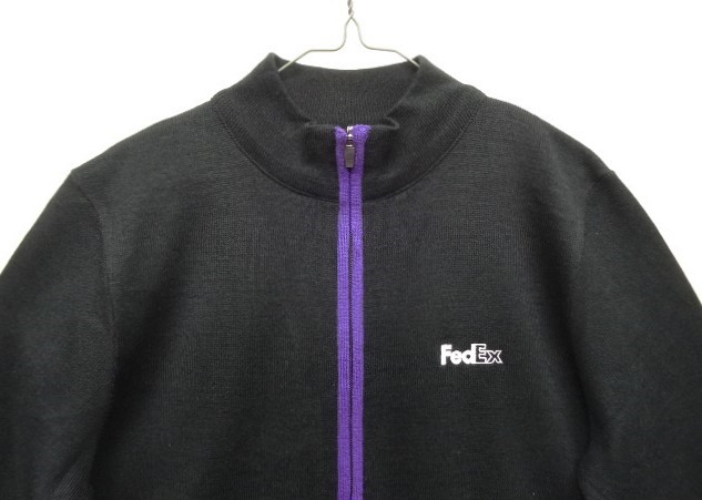 画像: 90'S FEDEX x STAN HERMAN ドライバーズニット ブラック/パープル (DEADSTOCK)