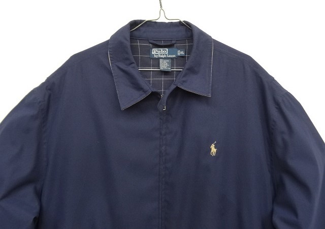 画像: 90'S RALPH LAUREN チンスト付き ドリズラージャケット ネイビー (VINTAGE)