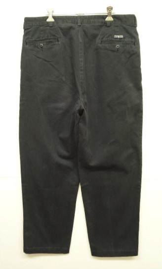 画像3: 90'S RALPH LAUREN "ANDREW PANT" ツープリーツ チノパンツ W36L31 フェードブラック (VINTAGE)