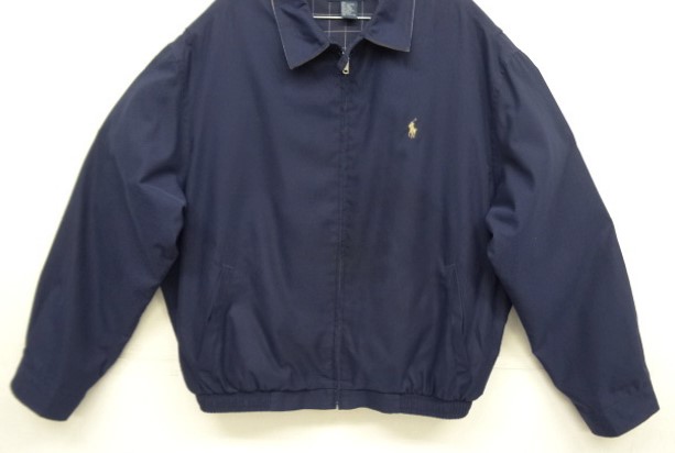 画像: 90'S RALPH LAUREN チンスト付き ドリズラージャケット ネイビー (VINTAGE)