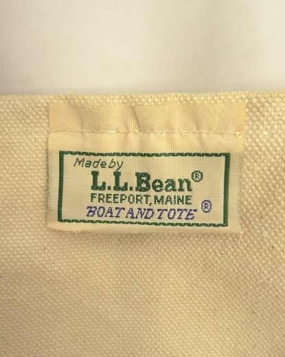 画像2: 80'S LL Bean 2色タグ キャンバス トートバッグ レッド/オフホワイト USA製 (VINTAGE)