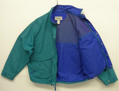 画像3: 80'S LL Bean ナイロン バギーズジャケット グリーン/ブルー USA製 (VINTAGE)