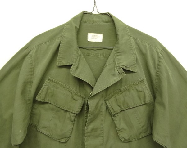 画像: 60'S アメリカ軍 US ARMY "JUNGLE FATIGUE" リップストップ ファティーグジャケット M-SHORT (VINTAGE)