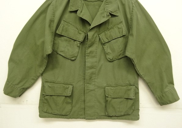 画像: 60'S アメリカ軍 US ARMY "JUNGLE FATIGUE" リップストップ ファティーグジャケット M-SHORT (VINTAGE)