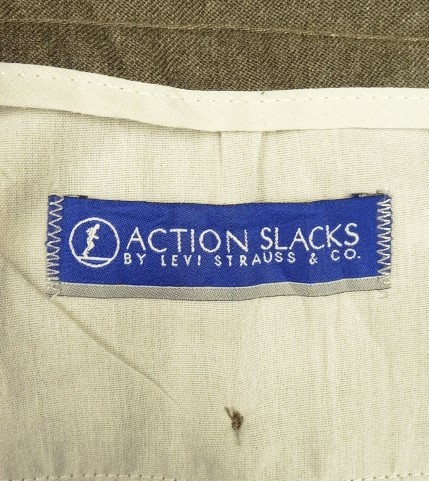 画像2: LEVIS "ACTION SLACKS" スラックス ライトブラウン (VINTAGE)