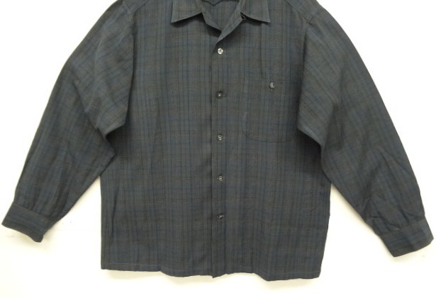 画像: 60'S PENDLETON "SIR PENDLETON" ウール 長袖 オープンカラーシャツ チェック柄 USA製 (VINTAGE)