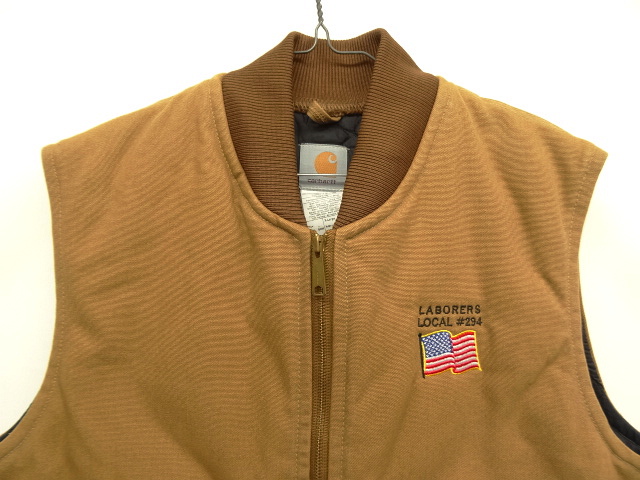 画像: 00'S CARHARTT 裏地キルティング ダックベスト ブラウン USA製 (VINTAGE)