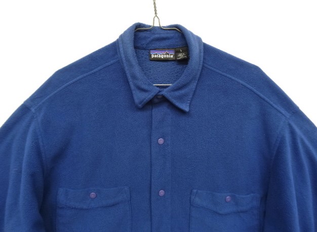 画像: 90'S PATAGONIA スナップボタン フリースシャツ ダークブルー USA製 (VINTAGE)