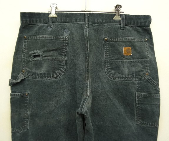 画像: 00'S CARHARTT ダブルニー ダック ペインターパンツ フェードブラック W38L34 (VINTAGE)