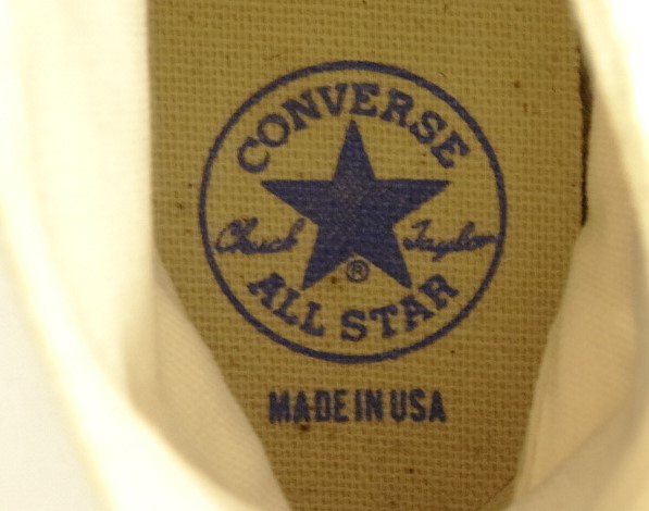 画像: 90'S CONVERSE "ALL STAR HI" キャンバス スニーカー ホワイト USA製 (VINTAGE)