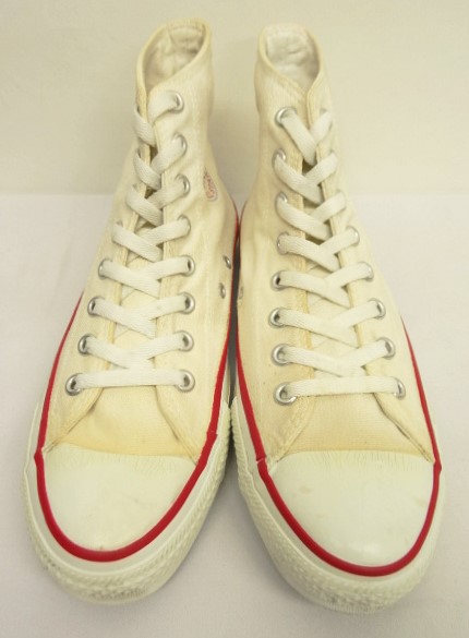 画像: 90'S CONVERSE "ALL STAR HI" キャンバス スニーカー ホワイト USA製 (VINTAGE)