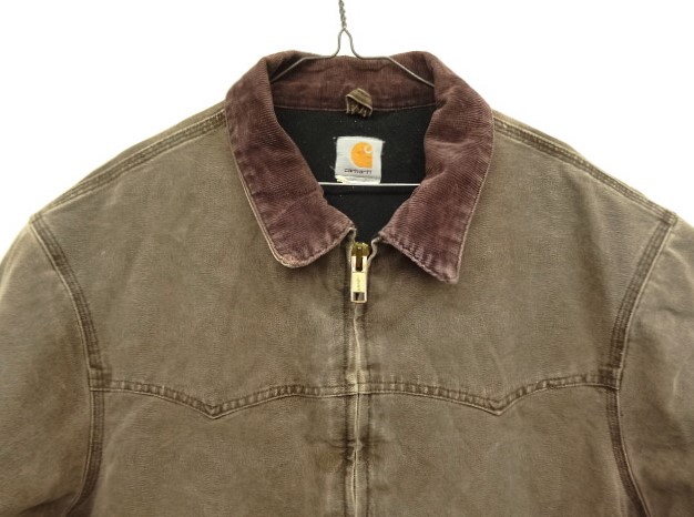 画像: 00'S CARHARTT "SANTAFE JACKET" 裏地キルティング ダックジャケット フェードブラウン (VINTAGE)