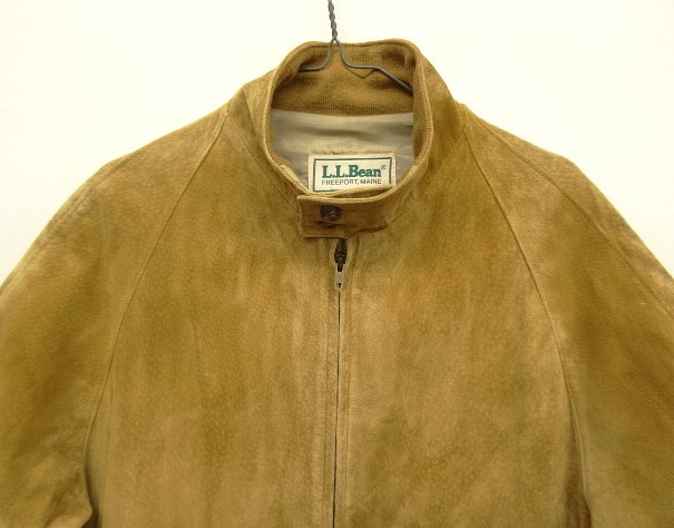 画像: 80'S LL Bean 裏地付き レザー ドリズラージャケット タン TALONジップ USA製 (VINTAGE)