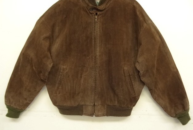 画像: 80'S LL Bean "背面プリーツ" チンスト付き レザー ドリズラージャケット ダークブラウン USA製 (VINTAGE)