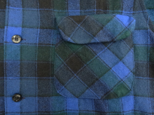 画像: 60'S PENDLETON "BOARD SHIRT" ウール オープンカラーシャツ チェック柄 USA製 (VINTAGE)