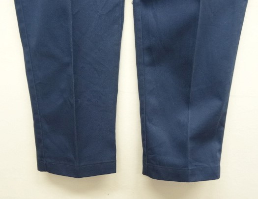 画像: 80'S DICKIES チビタグ ツープリーツ ワークパンツ ネイビー W36L32 USA製 (VINTAGE)