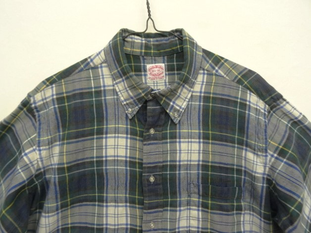 画像: 80'S BROOKS BROTHERS "BROOKS FLANNEL" フランネル BDシャツ チェック柄 USA製 (VINTAGE)