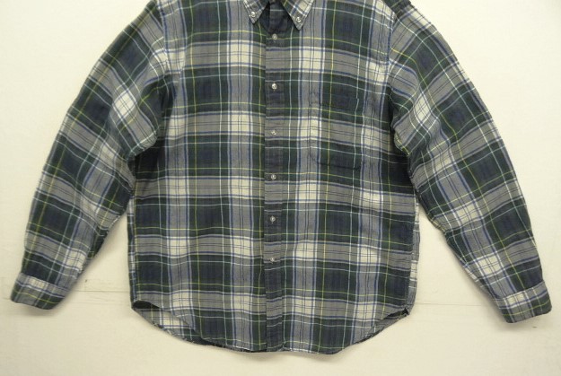 画像: 80'S BROOKS BROTHERS "BROOKS FLANNEL" フランネル BDシャツ チェック柄 USA製 (VINTAGE)