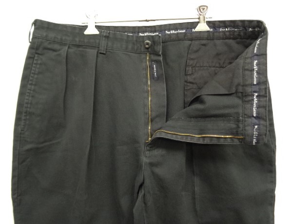 画像: 90'S RALPH LAUREN "ANDREW PANT" ツープリーツ チノパンツ W36L30 ブラック (VINTAGE)