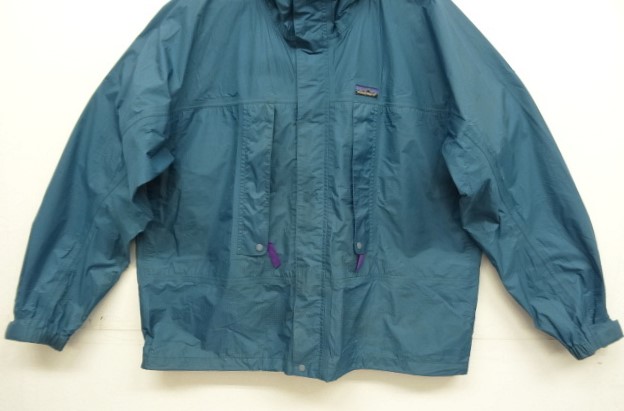 画像: 90'S PATAGONIA 旧タグ リップストップナイロン シェルジャケット ティール/パープル (VINTAGE)