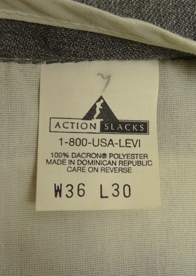 画像3: 90'S LEVIS "ACTION SLACKS" スラックス グレー W36L30 (VINTAGE)