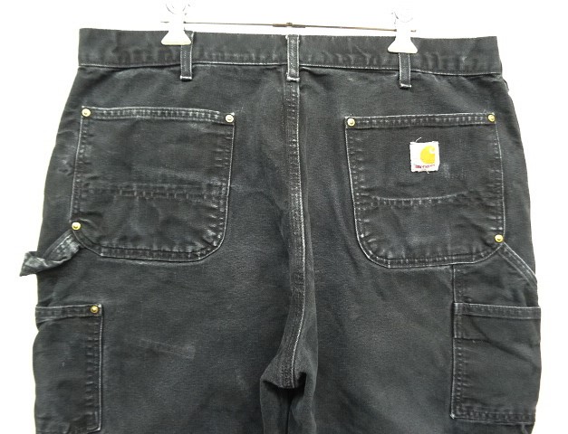 画像: CARHARTT ダブルニー ダック ペインターパンツ フェードブラック W38L34 USA製 (VINTAGE)