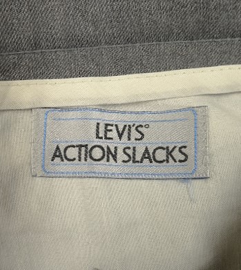 画像2: LEVIS "ACTION SLACKS" スラックス グレー TALONジップ (VINTAGE)