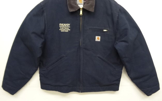 画像: 00'S CARHARTT "DETROIT JACKET" 裏地ブランケット ダックジャケット ネイビー USA製 (DEADSTOCK)