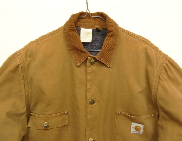 画像: 80'S CARHARTT "MICHIGAN CHORE COAT" 裏地ブランケット ダックジャケット ブラウン USA製 (VINTAGE)