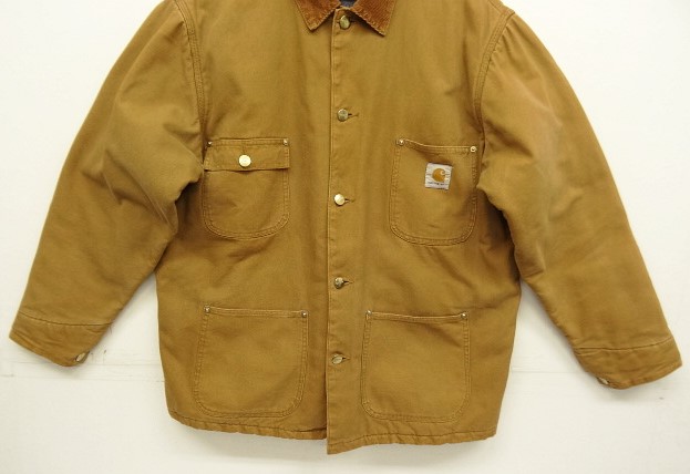 画像: 80'S CARHARTT "MICHIGAN CHORE COAT" 裏地ブランケット ダックジャケット ブラウン USA製 (VINTAGE)