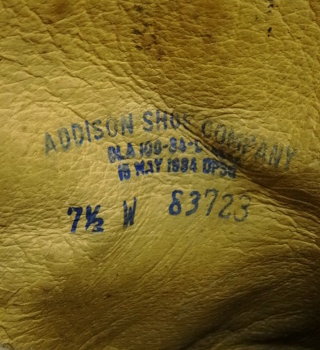 画像: 80'S アメリカ軍 US MILITARY "ADDISON SHOE COMPANY製" スチールトゥ コンバットブーツ (VINTAGE)