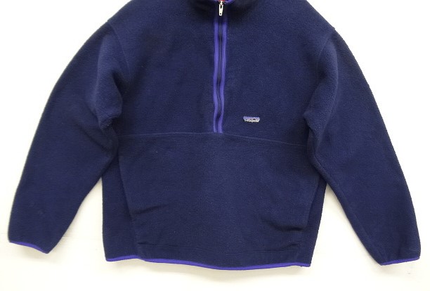 画像: 90'S PATAGONIA シンチラ ハーフジップ プルオーバー ネイビー/パープル (VINTAGE)