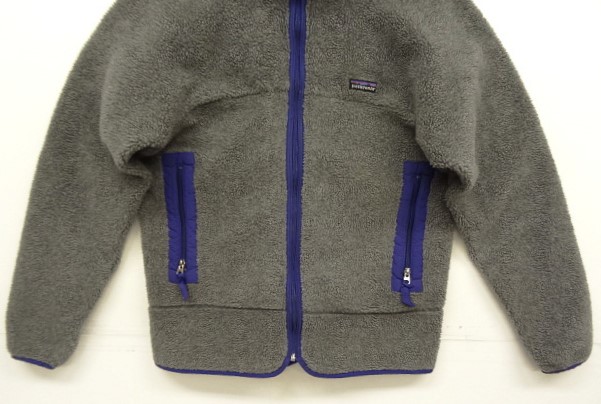 画像: 90'S PATAGONIA ”雪無しタグ" 初期レトロX 裏地P.E.F フリースジャケット グレー/ブルー USA製 (VINTAGE)