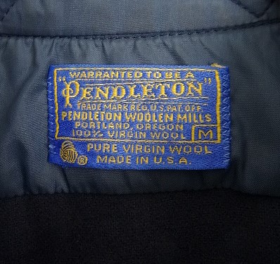 画像2: 70'S PENDLETON 片側ポケット ウールシャツ ネイビー USA製 (VINTAGE)