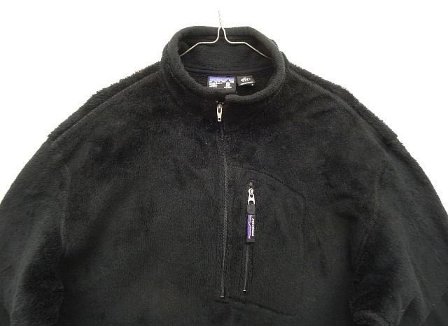 画像: 90'S PATAGONIA 襟裏ロゴ レギュレーターフリース R2ジャケット プルオーバー 初期モデル ブラック USA製 (VINTAGE)