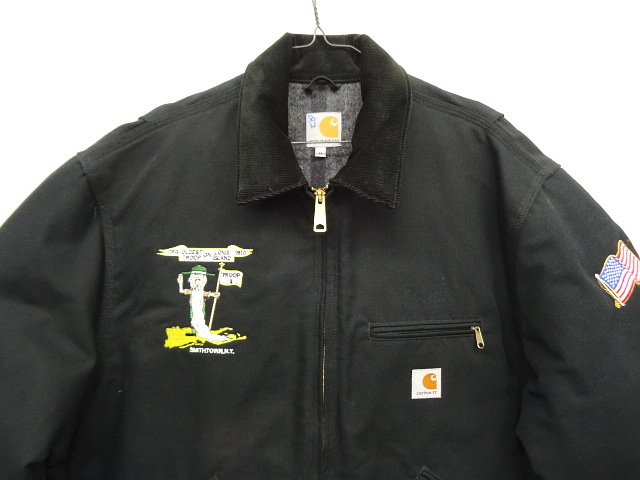 画像: CARHARTT "DETROIT JACKET" 裏地ブランケット ダックジャケット ブラック USA製 (DEADSTOCK)