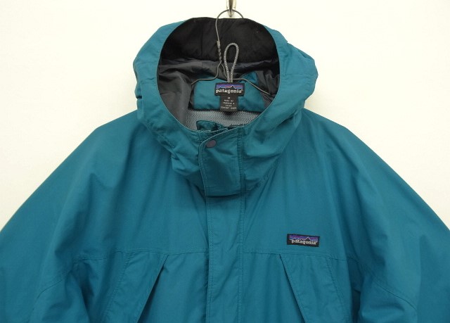 画像: 00'S PATAGONIA "STORM JACKET" ナイロン シェルジャケット ライトグリーン/ブラック (VINTAGE)