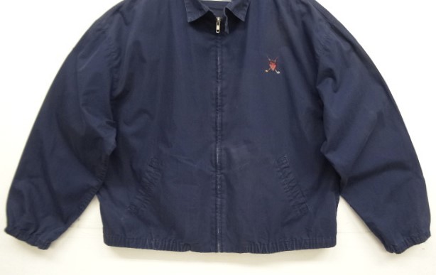 画像: 90'S RALPH LAUREN チンスト付き ポプリン ドリズラージャケット ネイビー (VINTAGE)