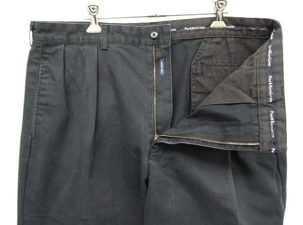 画像: 90'S RALPH LAUREN "ANDREW PANT" ツープリーツ チノパンツ ブラック (VINTAGE)